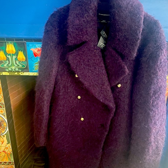 Club Monaco boucle’ cocoon coat, XS/Petite - Picture 1 of 3